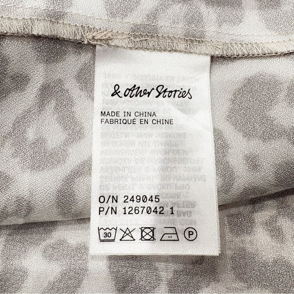 NWOT & Other Stories Leopard Slip Maxi Dress US 4 – Viscose Cowl Neck Satin Look - Picture 9 of 12